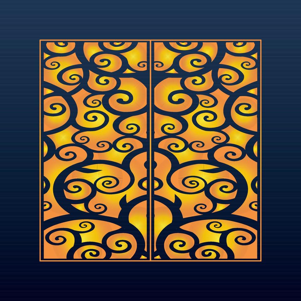 decoratief abstract meetkundig achtergrond goud Arabisch ornament dood gaan besnoeiing patroon vector
