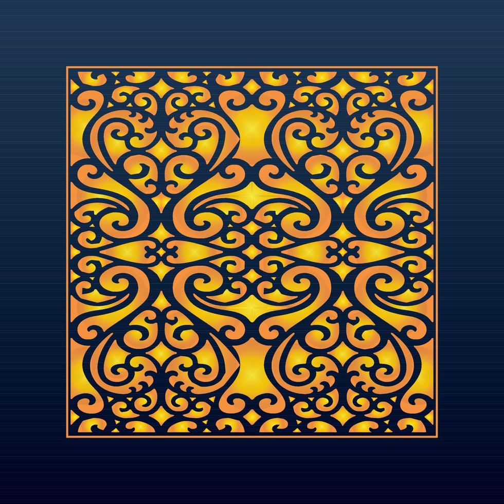 decoratief abstract meetkundig achtergrond goud Arabisch ornament dood gaan besnoeiing patroon vector