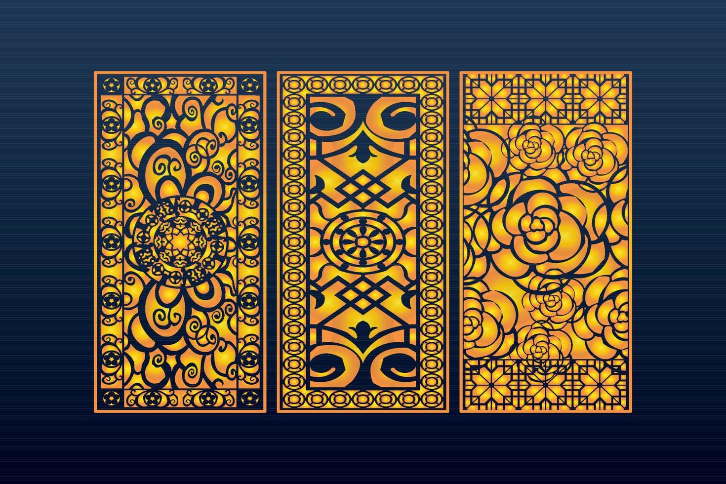 decoratief abstract meetkundig Islamitisch achtergrond elegant ornamenten kaart cnc besnoeiing vector