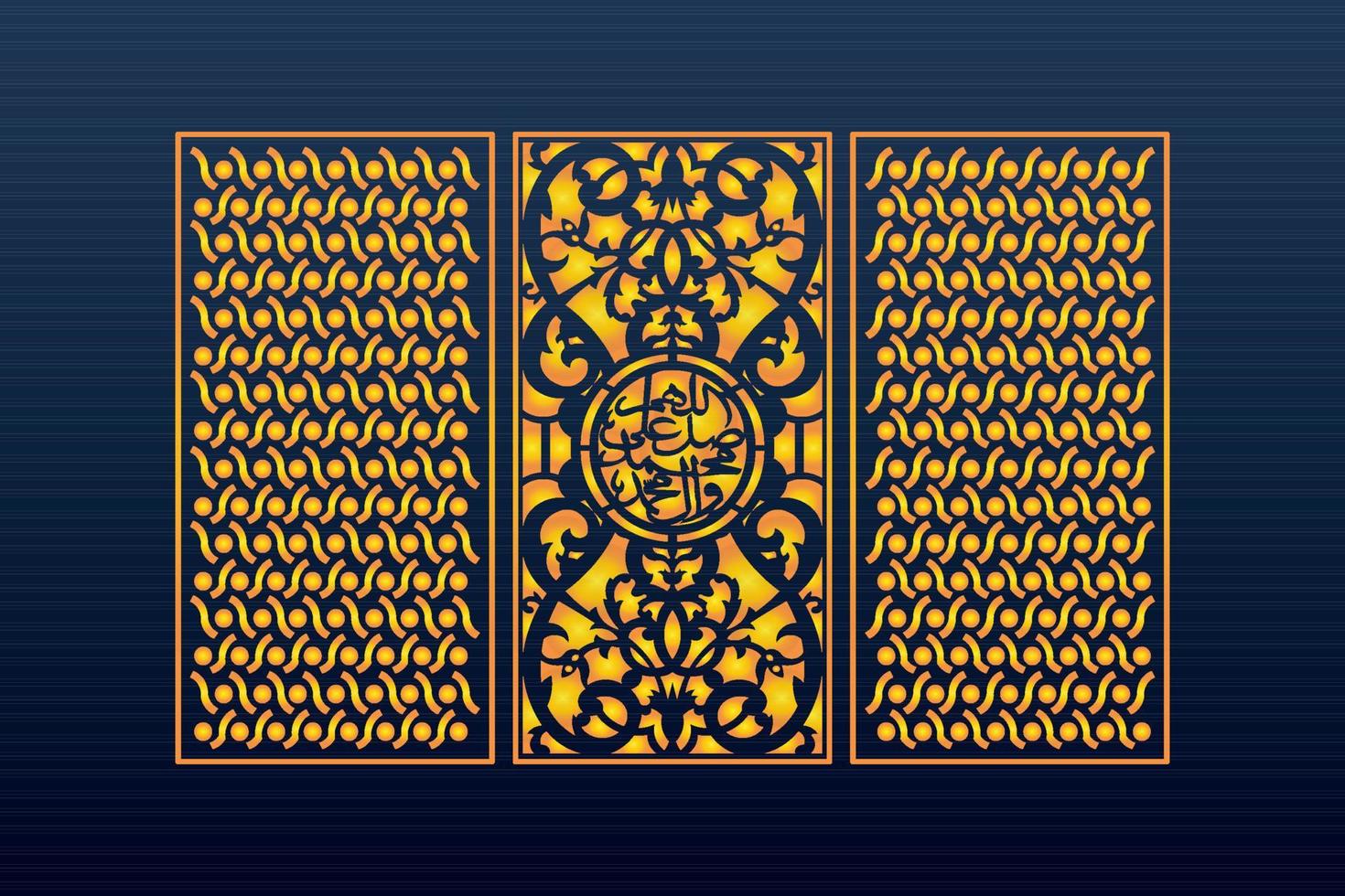decoratief abstract meetkundig Islamitisch achtergrond elegant ornamenten kaart cnc besnoeiing vector