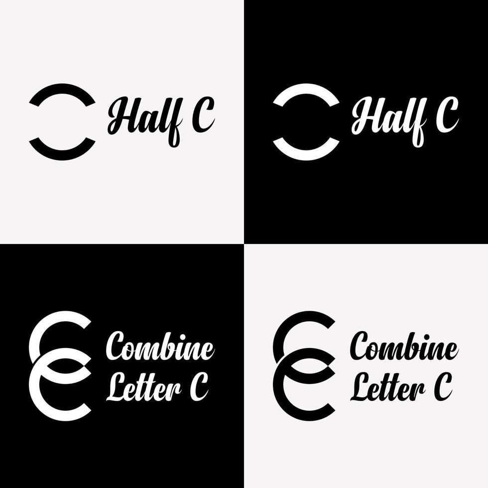 brief c monogram symbool modern elegant stijl identiteit bedrijf logo ontwerp vector