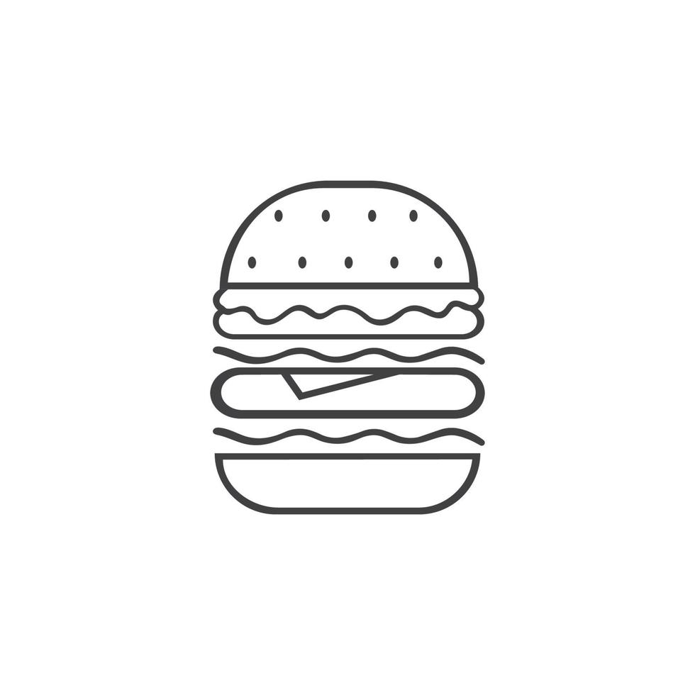 Hamburger vector icoon illustratie desigh