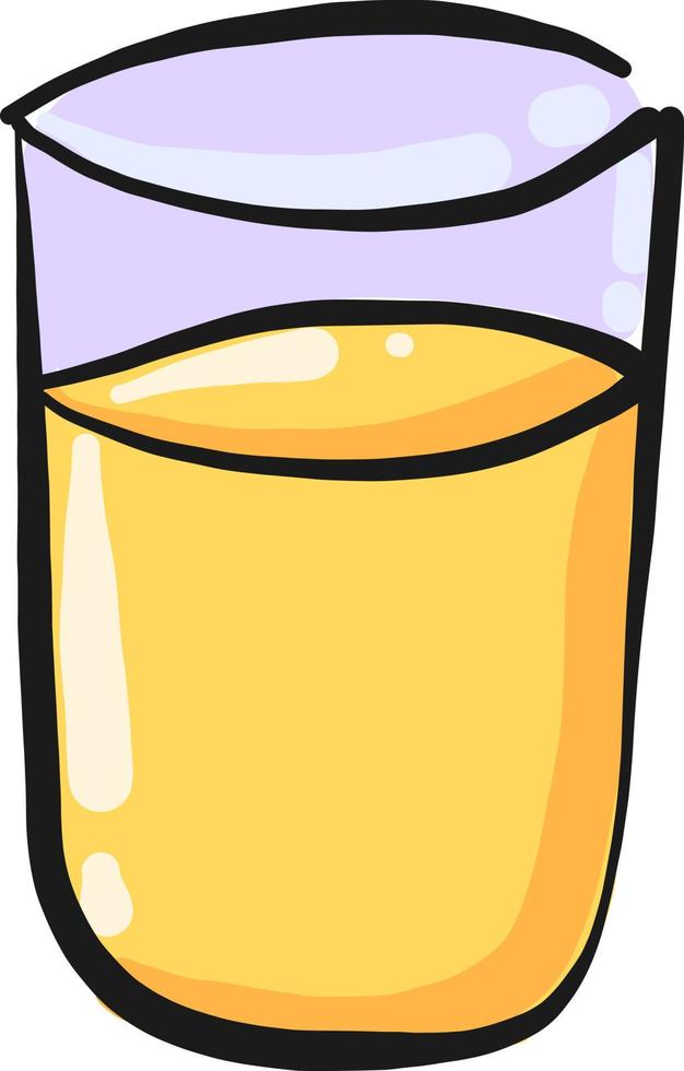 glas van oranje sap ,illustratie,vector Aan wit achtergrond vector