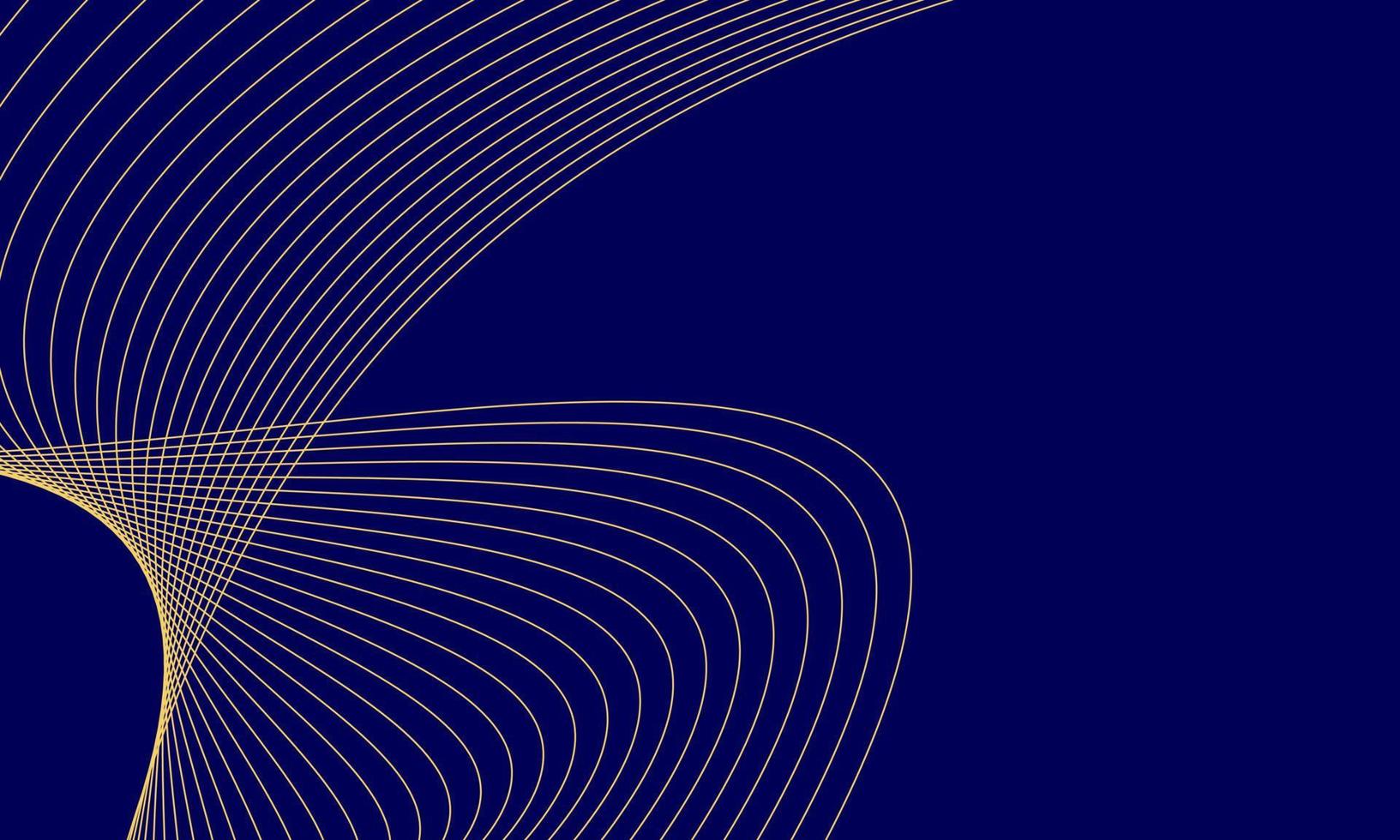 illustratie abstract blauw golvend achtergrond goud lijn vector