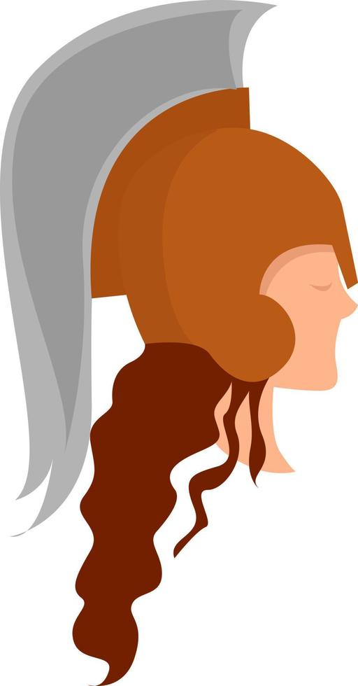 Grieks helm, illustratie, vector Aan wit achtergrond.