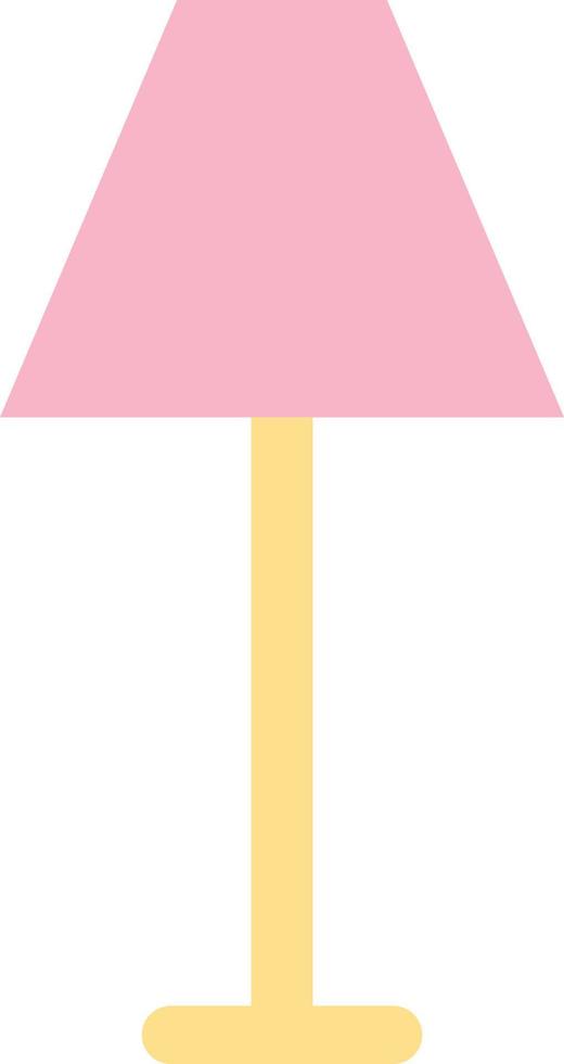 roze slaapkamer lamp, illustratie, Aan een wit achtergrond. vector