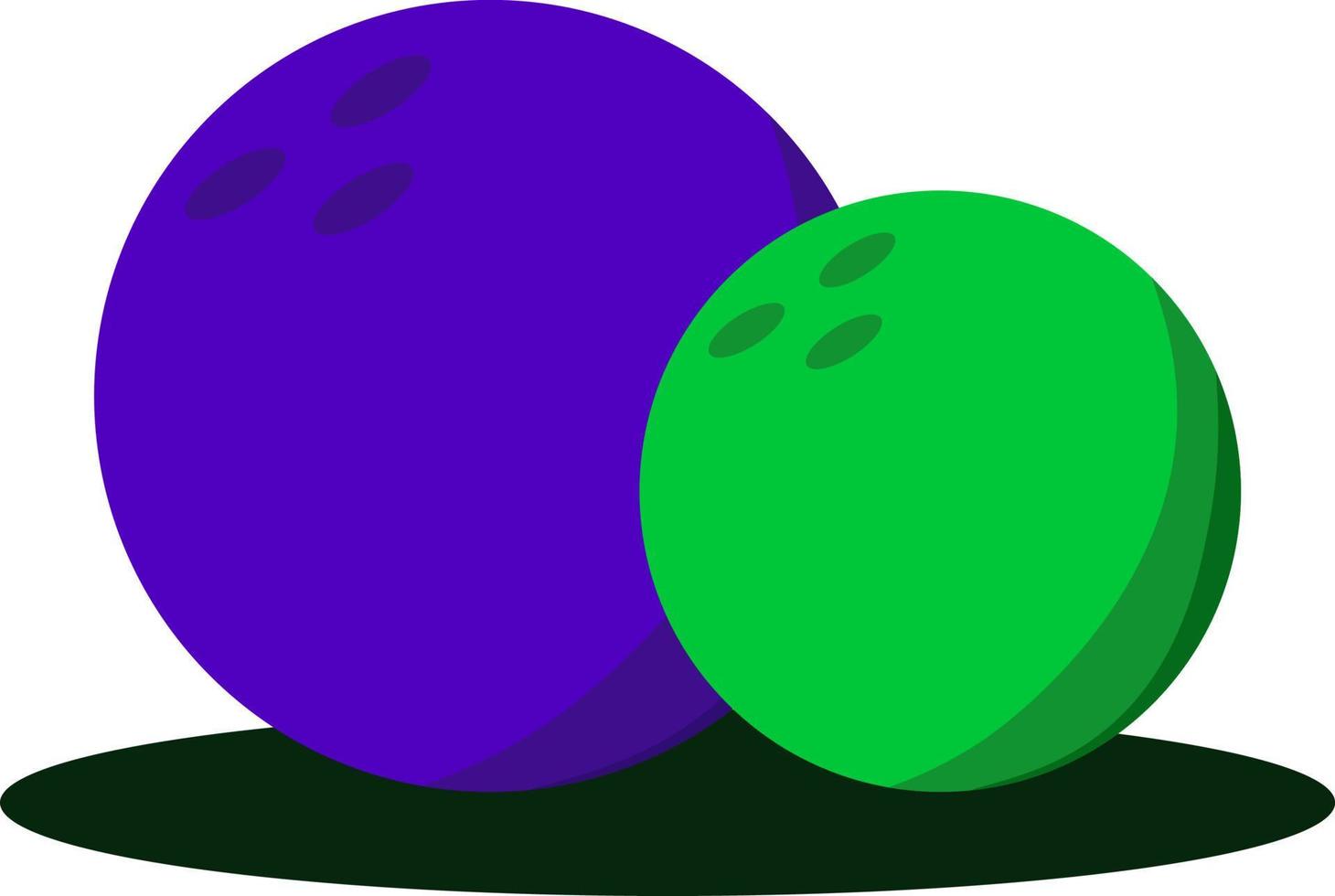 bowling bal, illustratie, vector Aan wit achtergrond.