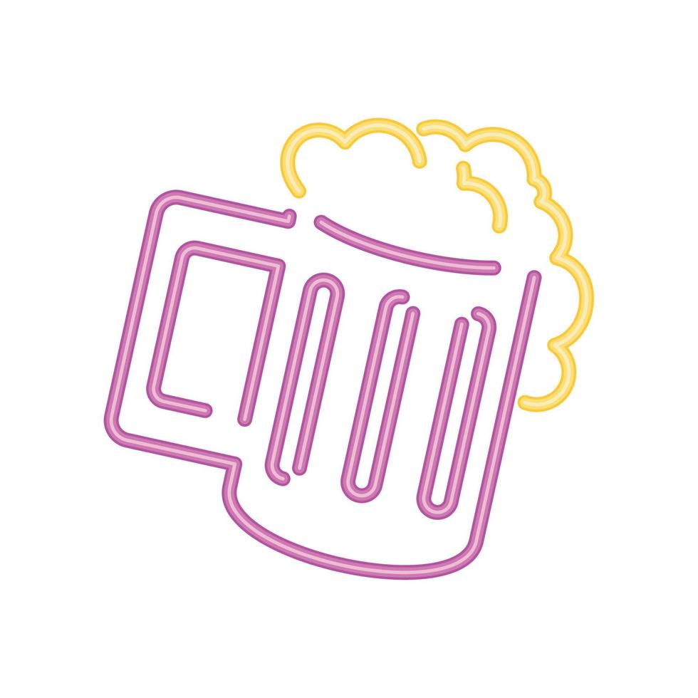 bier drinken neon vector