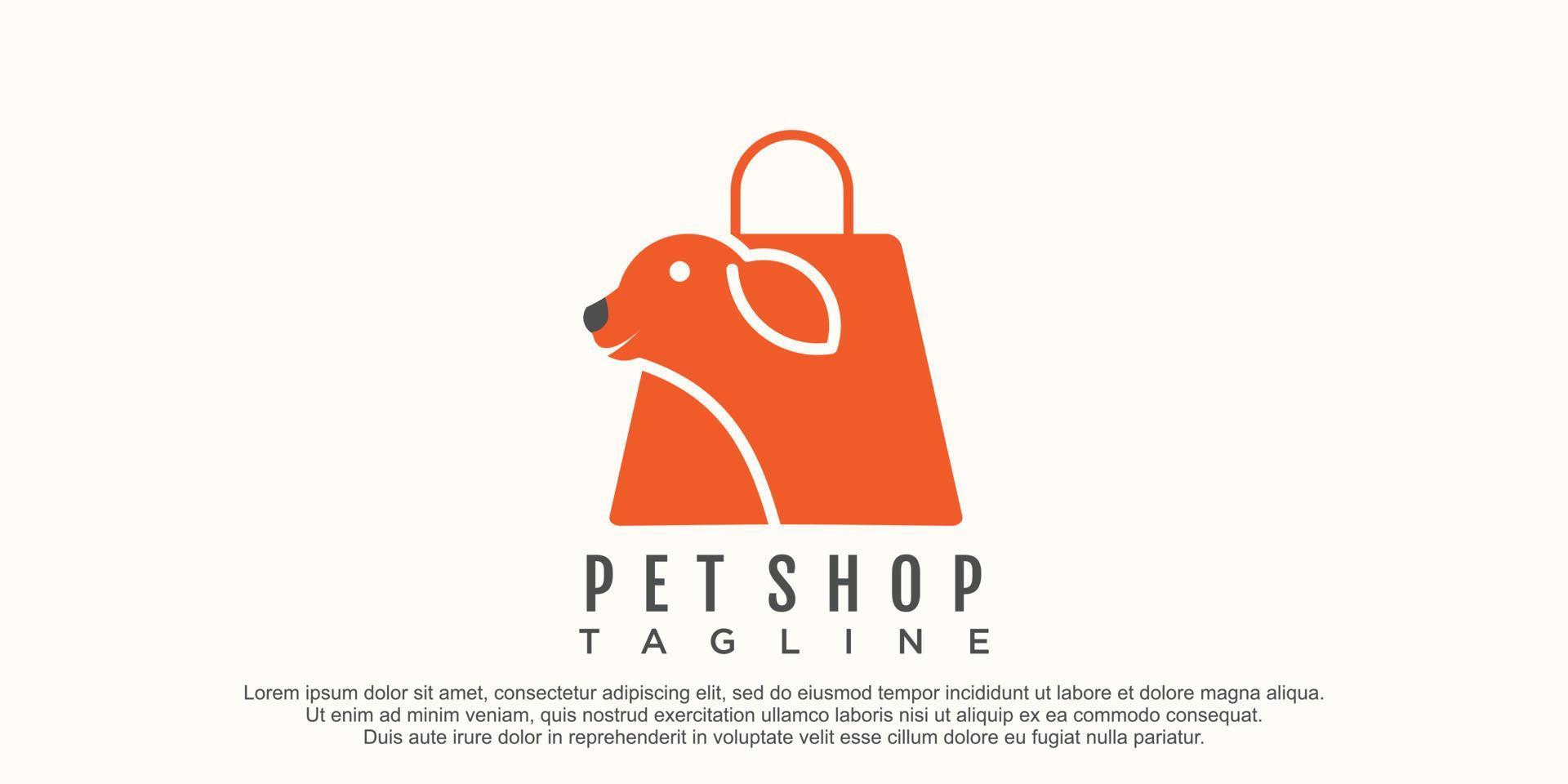 huisdier winkel logo ontwerp icoon illustratie vector
