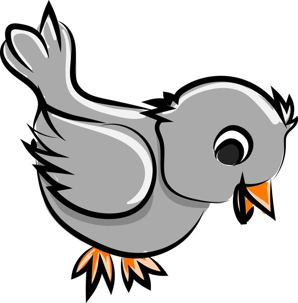 klein vogel, illustratie, vector Aan wit achtergrond.