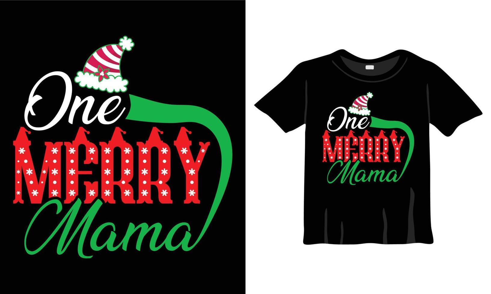 een vrolijk mama t-shirt ontwerp sjabloon voor Kerstmis viering. mooi zo voor groet kaarten, t-shirts, mokken, en geschenken. voor Heren, Dames, en baby kleding vector