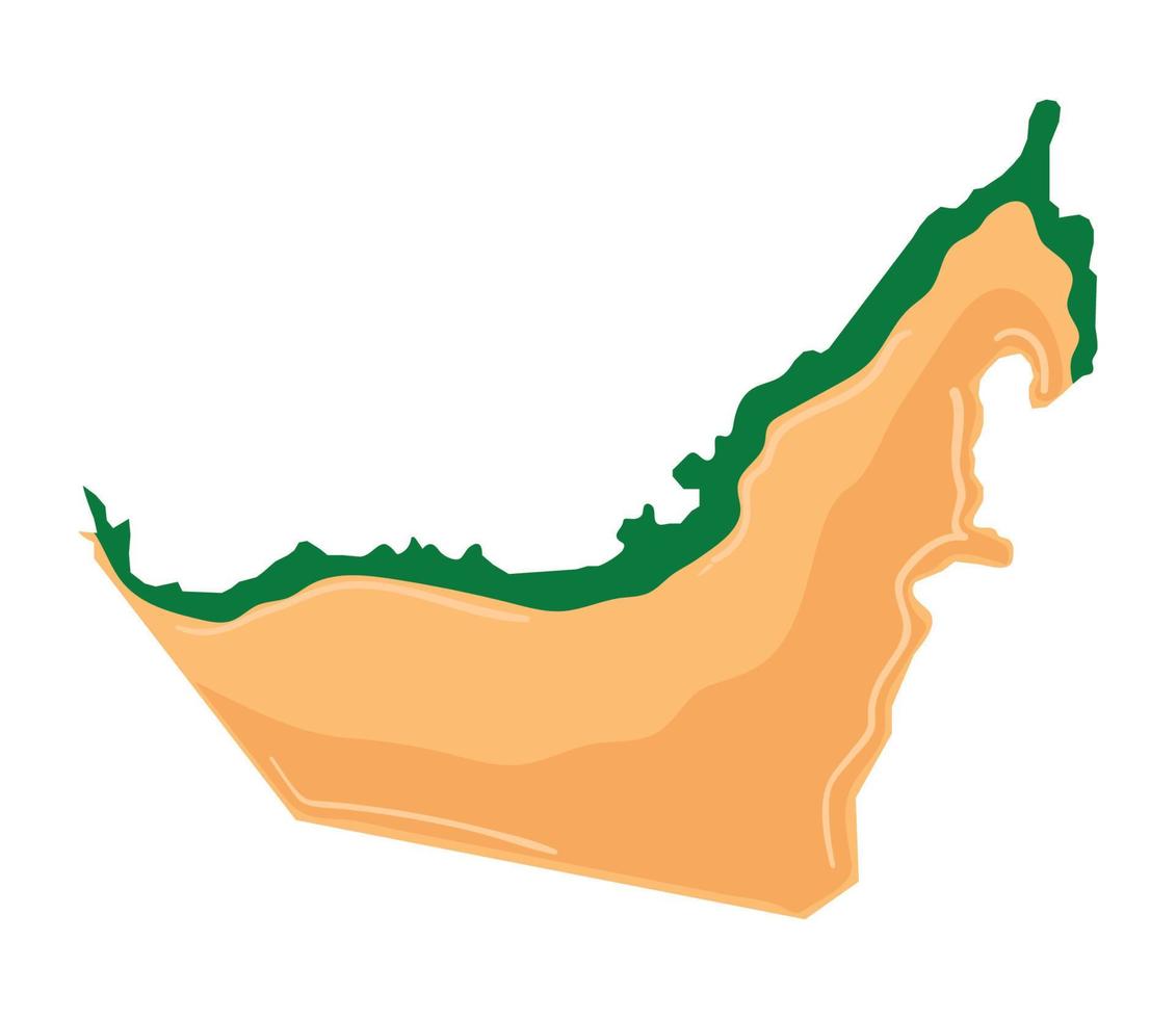 Verenigde Arabisch emiraten kaart icoon vector