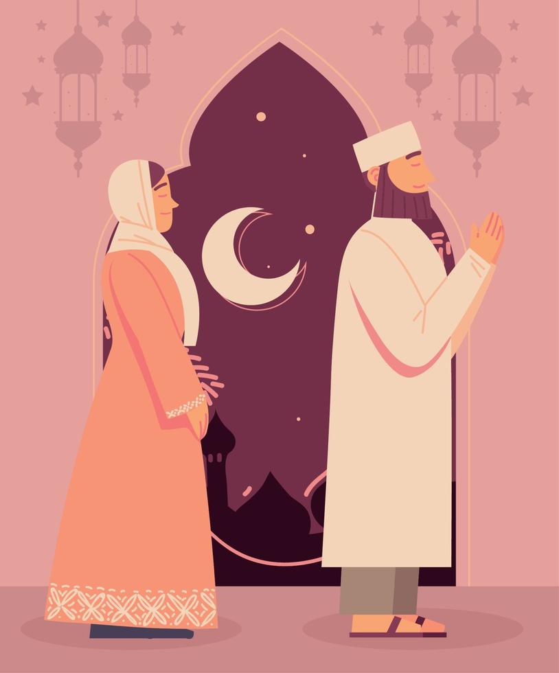 Arabisch Mens en vrouw vector