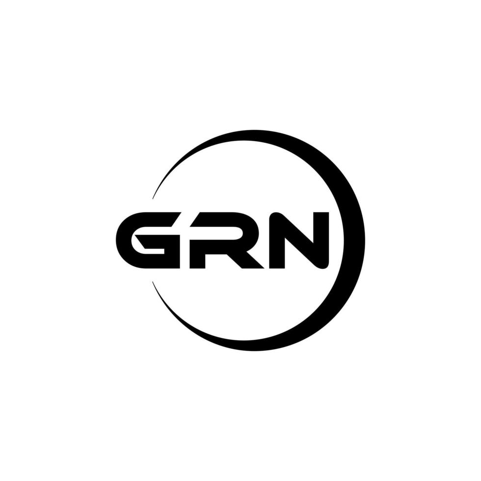 grn brief logo ontwerp in illustratie. vector logo, schoonschrift ontwerpen voor logo, poster, uitnodiging, enz.