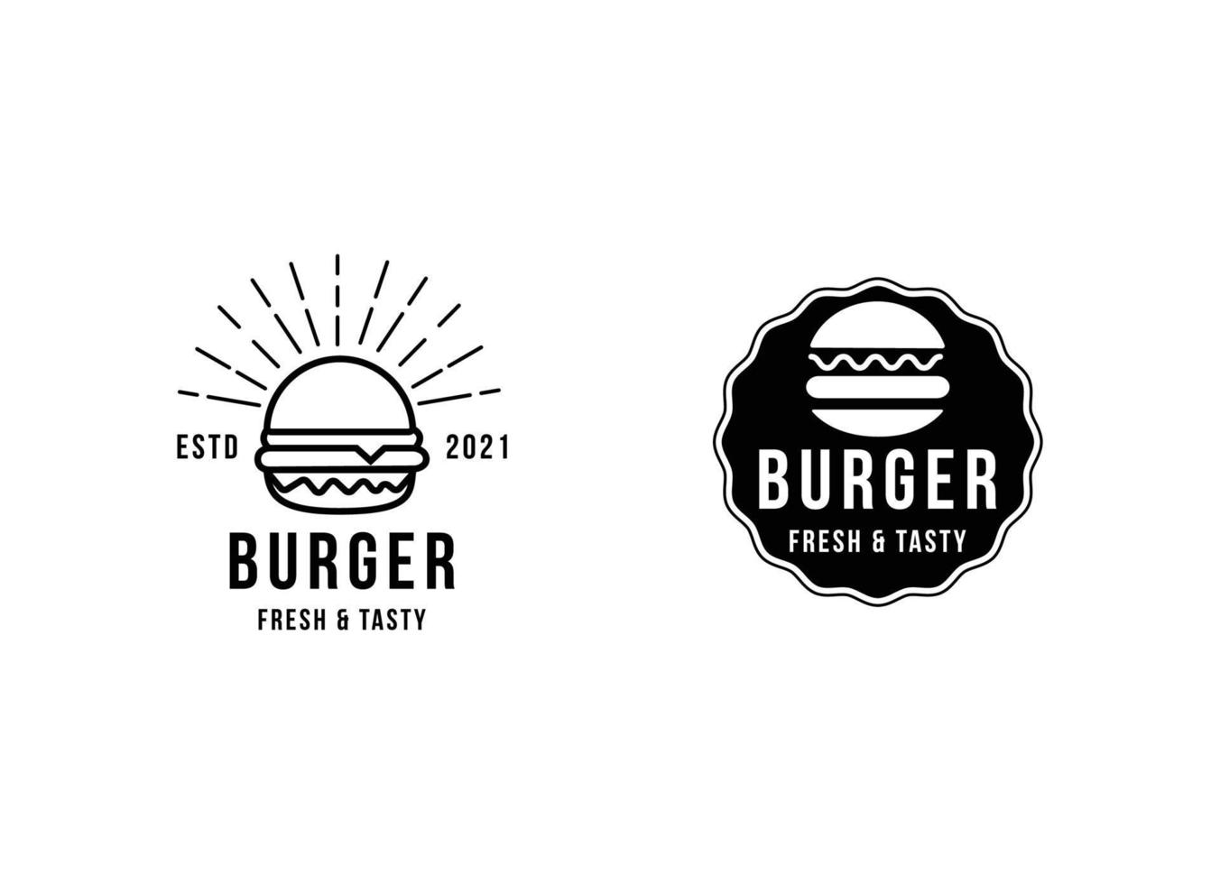 snel voedsel Hamburger logo ontwerp sjabloon vector