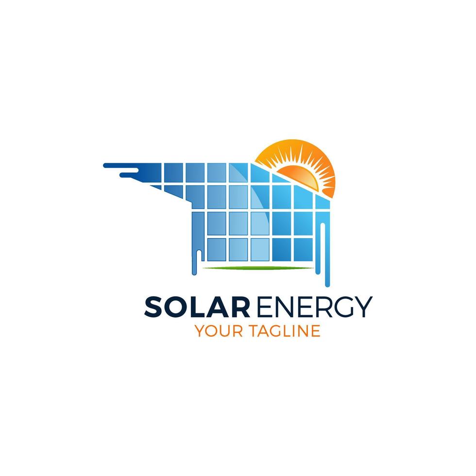 zonne- energie logo ontwerpen vector