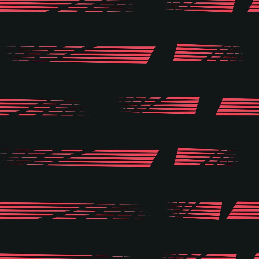 naadloos gestreept patroon Aan een zwart achtergrond, abstract horizontaal lijnen, minimalistisch contrast achtergrond vector