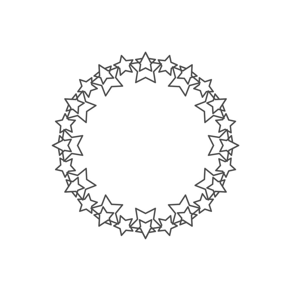 gemakkelijk circulaire ster icoon Aan wit achtergrond vector