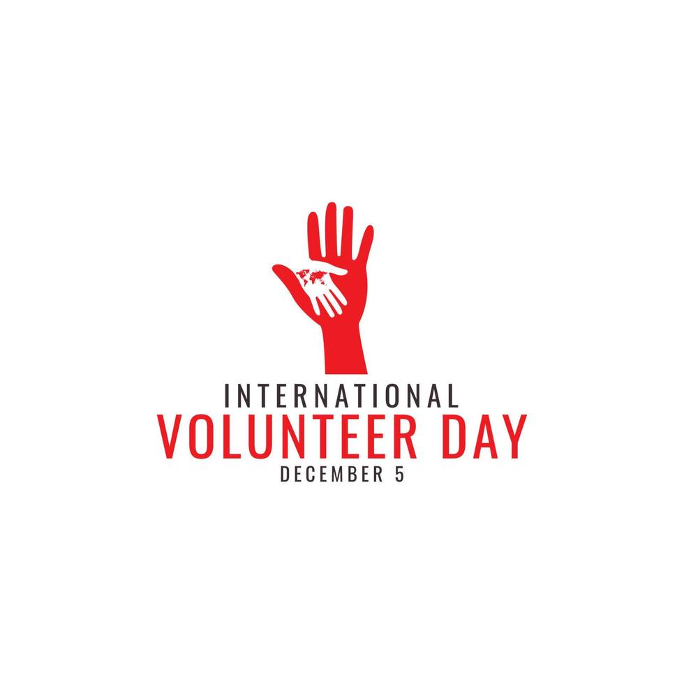 Internationale vrijwilliger dag logos vector ontwerpen