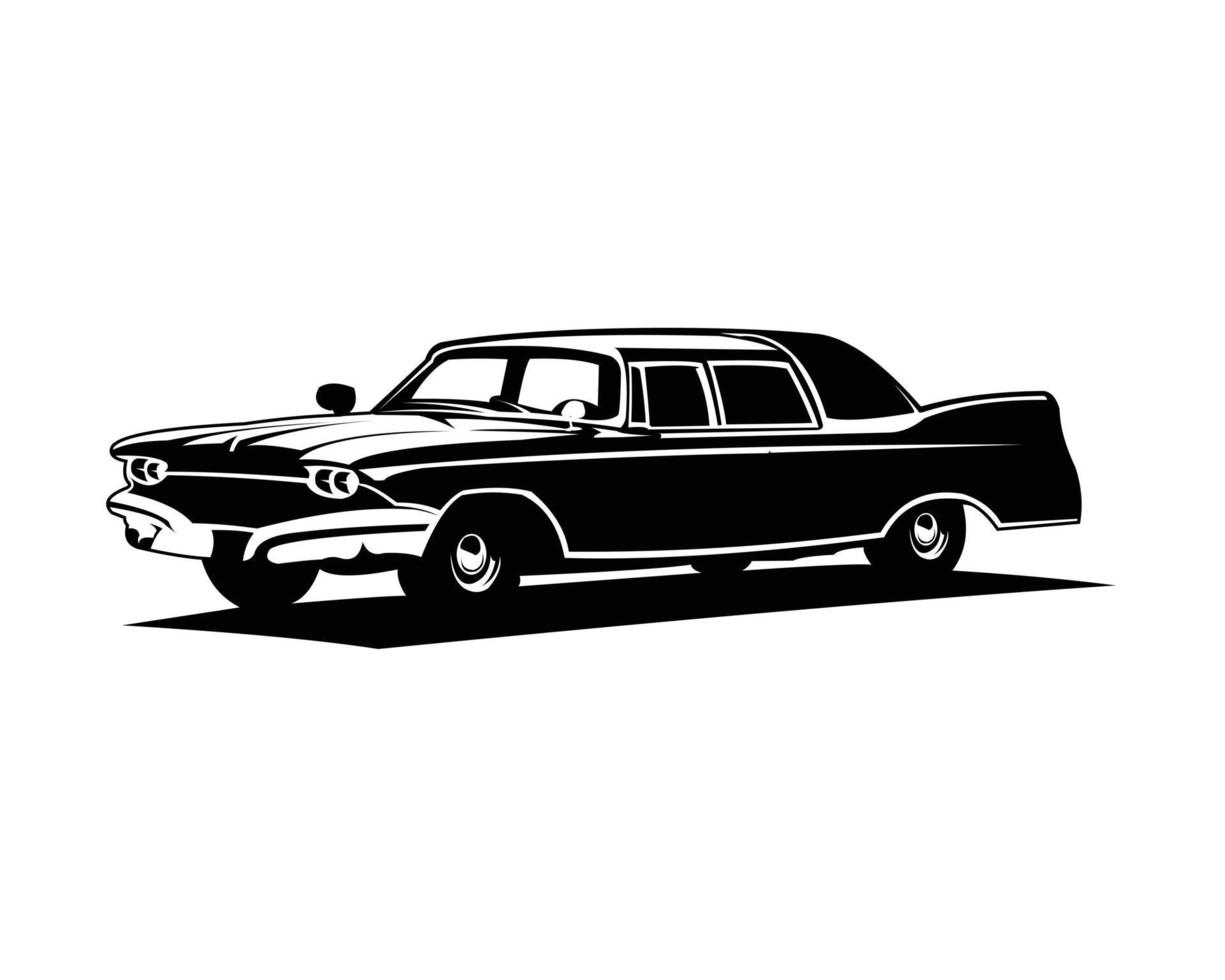 het beste ghia auto voor logo, insigne, embleem. geïsoleerd wit achtergrond tonen van kant beschikbaar in eps 10. vector