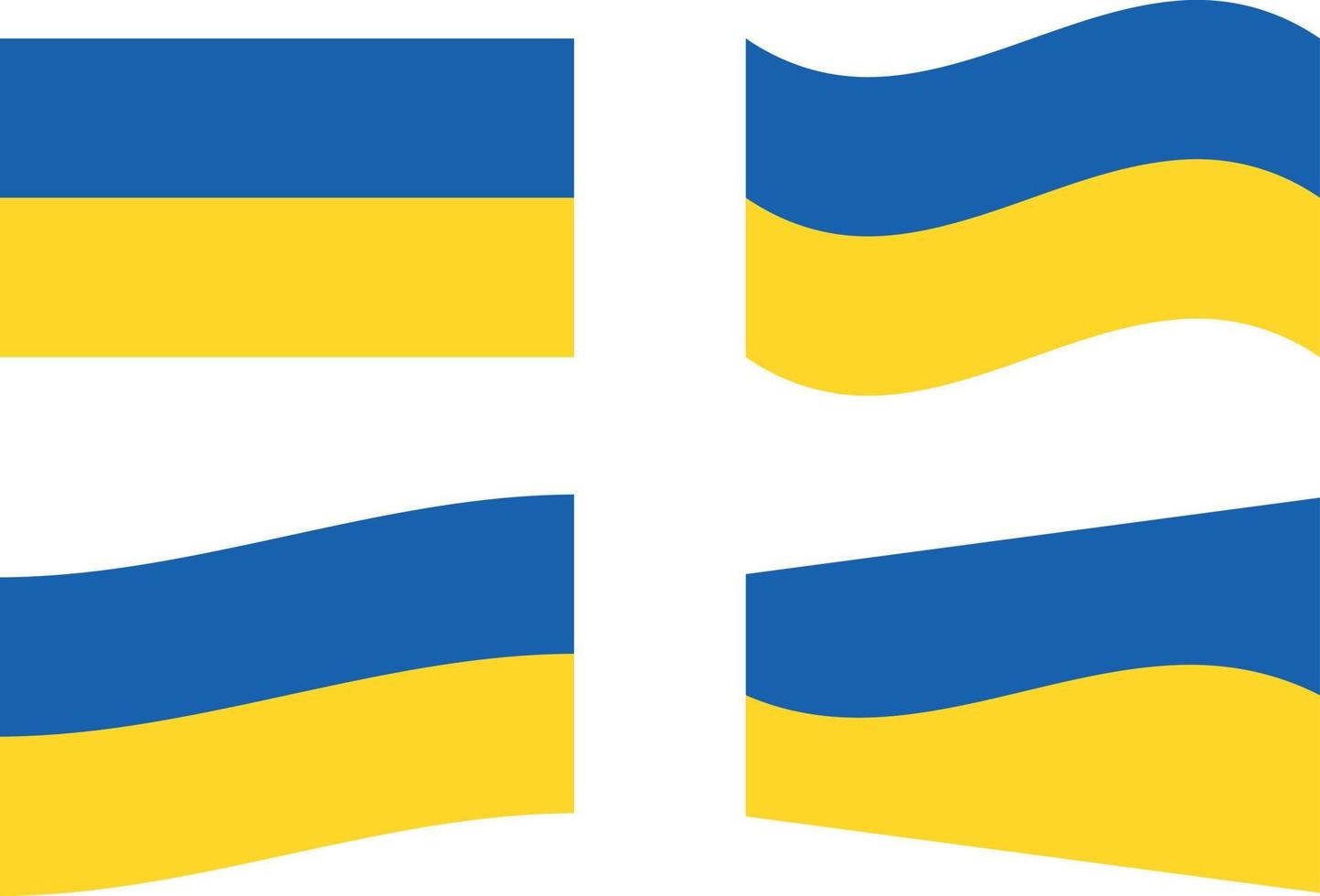 vlaggen van Oekraïne vector, Rechtdoor schuin en ontwikkelen vlag, nationaal symbool vector