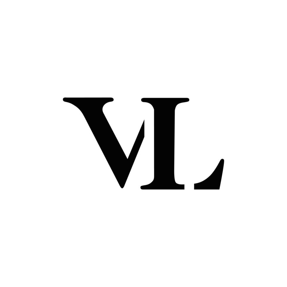 abstract vl initialen monogram logo ontwerp, icoon voor bedrijf, gemakkelijk, elegant vector
