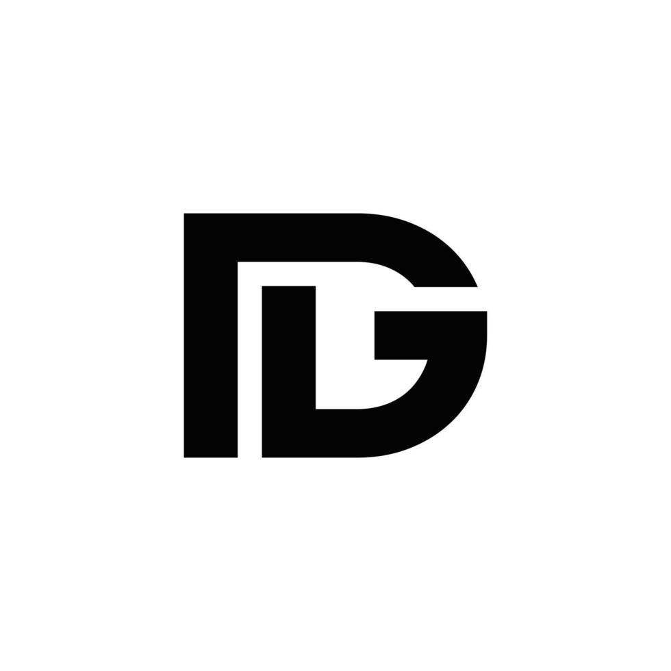 abstract dg initialen monogram logo ontwerp, icoon voor bedrijf, sjabloon, gemakkelijk, elegant vector