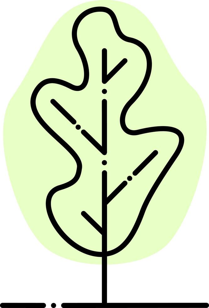 minimaal groen gekleurde boom, illustratie, vector Aan wit achtergrond.