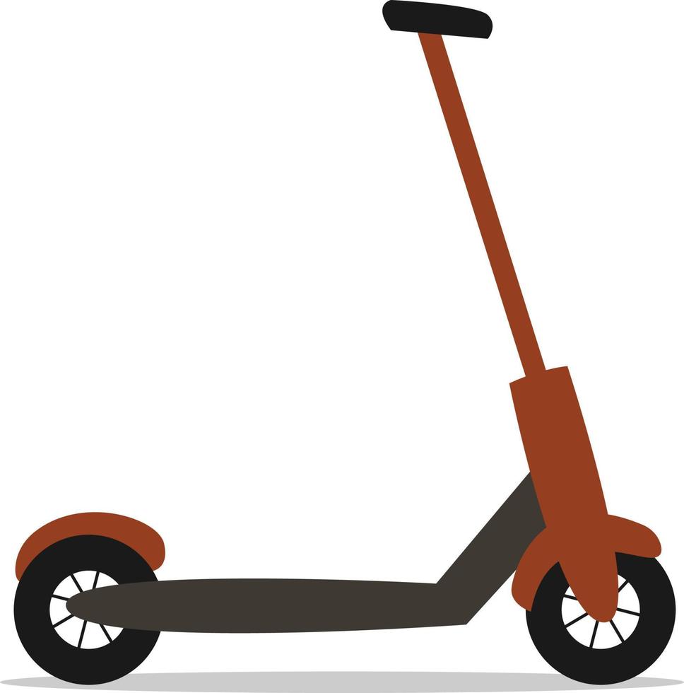 rood scooter, illustratie, vector Aan wit achtergrond.