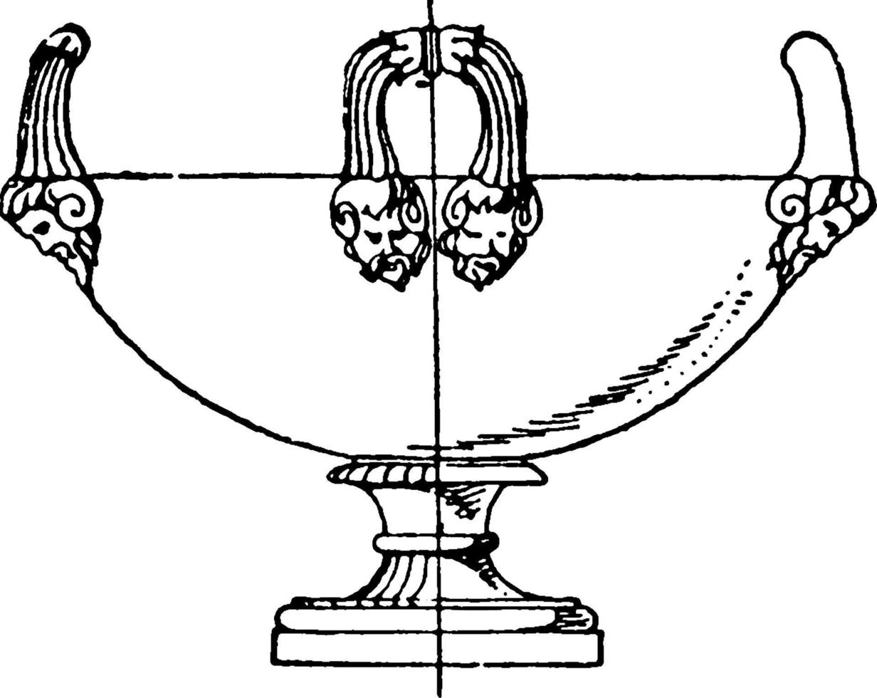 antiek krater, wijnoogst illustratie. vector