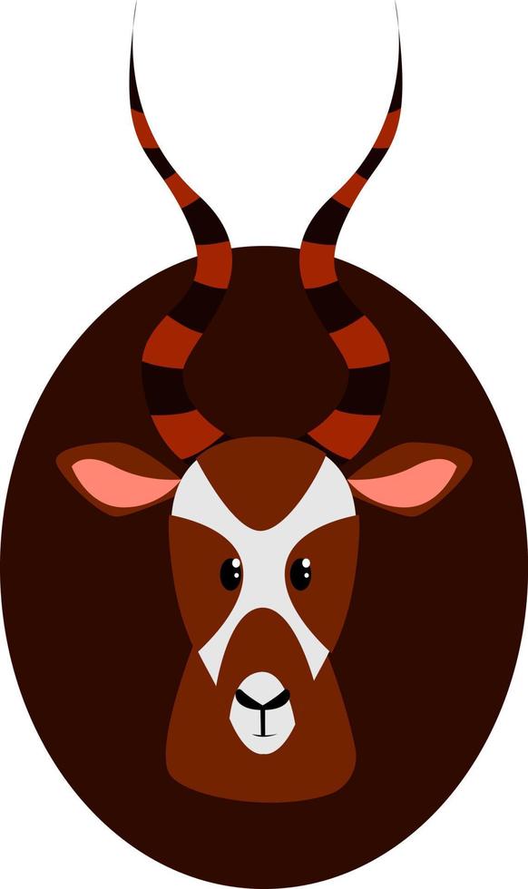 antilope hoofd, illustratie, vector Aan wit achtergrond.