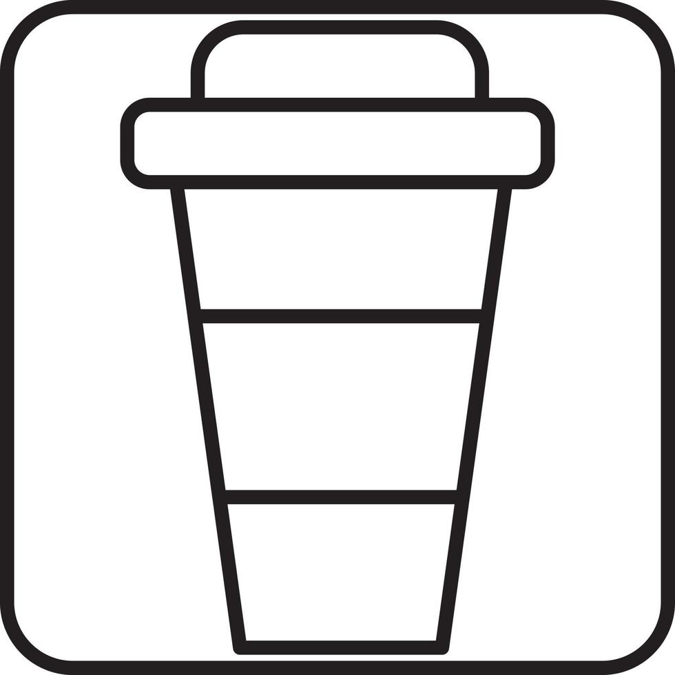 plastic koffie beker, illustratie, vector Aan een wit achtergrond.