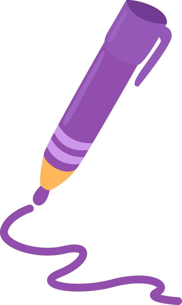 Purper pen ,illustratie,vector Aan wit achtergrond vector