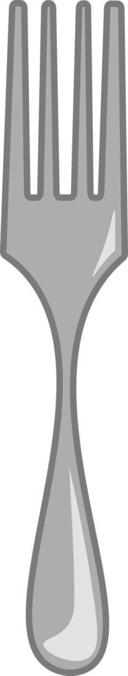 een vork, vector of kleur illustratie.