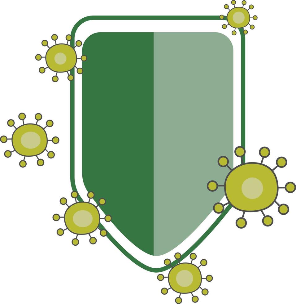 schild tegen virus ,illustratie, vector Aan wit achtergrond.