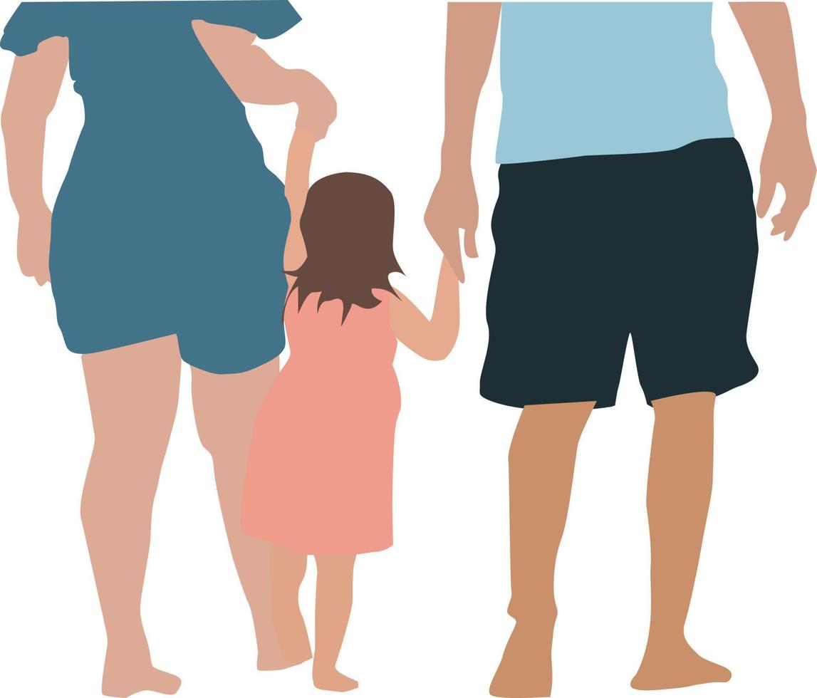 familie, illustratie, vector Aan wit achtergrond.