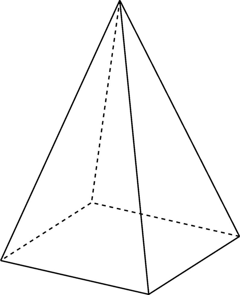 rechthoekig piramide, wijnoogst illustratie vector