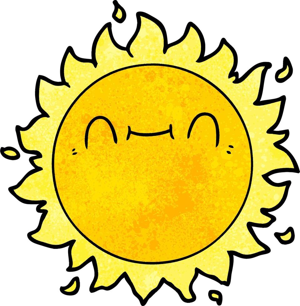 tekenfilm gelukkige zon vector