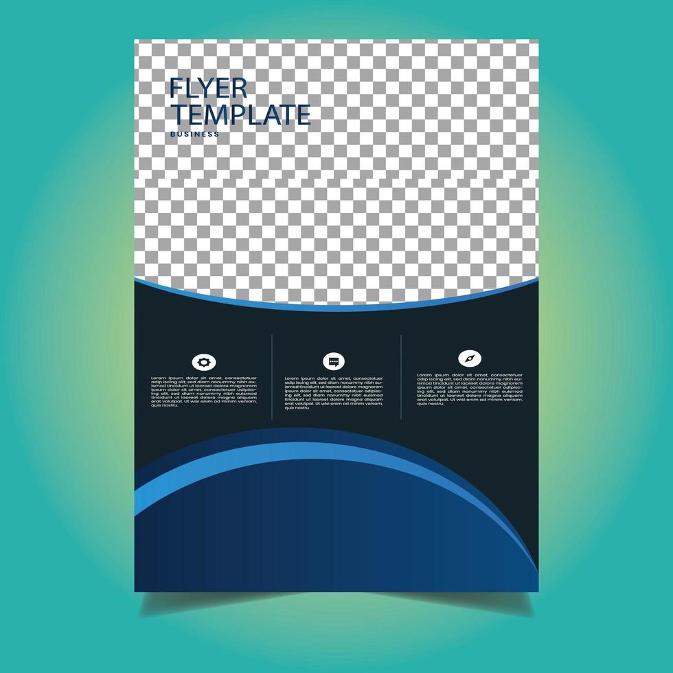 grijs en blauw professionele zakelijke flyer sjabloonontwerp vector