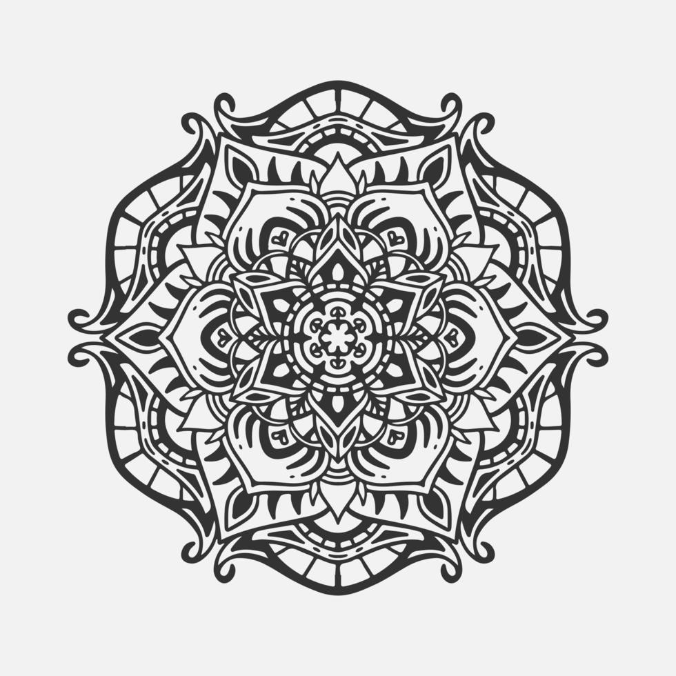 cirkelvormige bloem mandala op wit vector