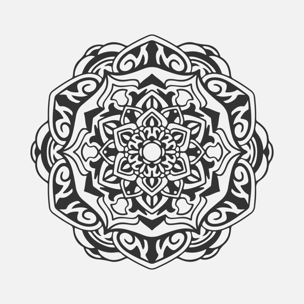 cirkelvormige bloem mandala op wit vector