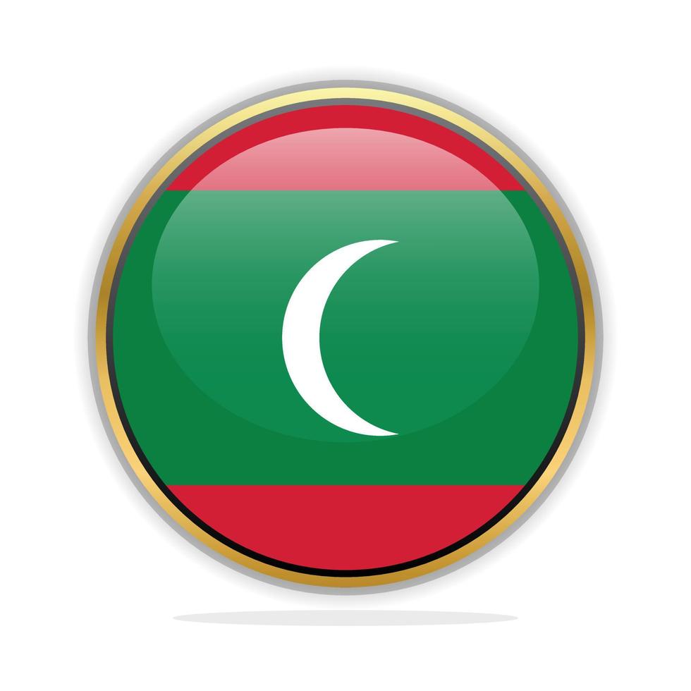 knop vlag ontwerp sjabloon Maldiven vector