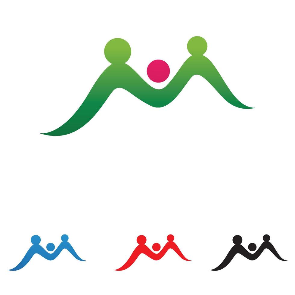 mensen team gemeenschap groep logo, netwerk en sociaal icoon vector