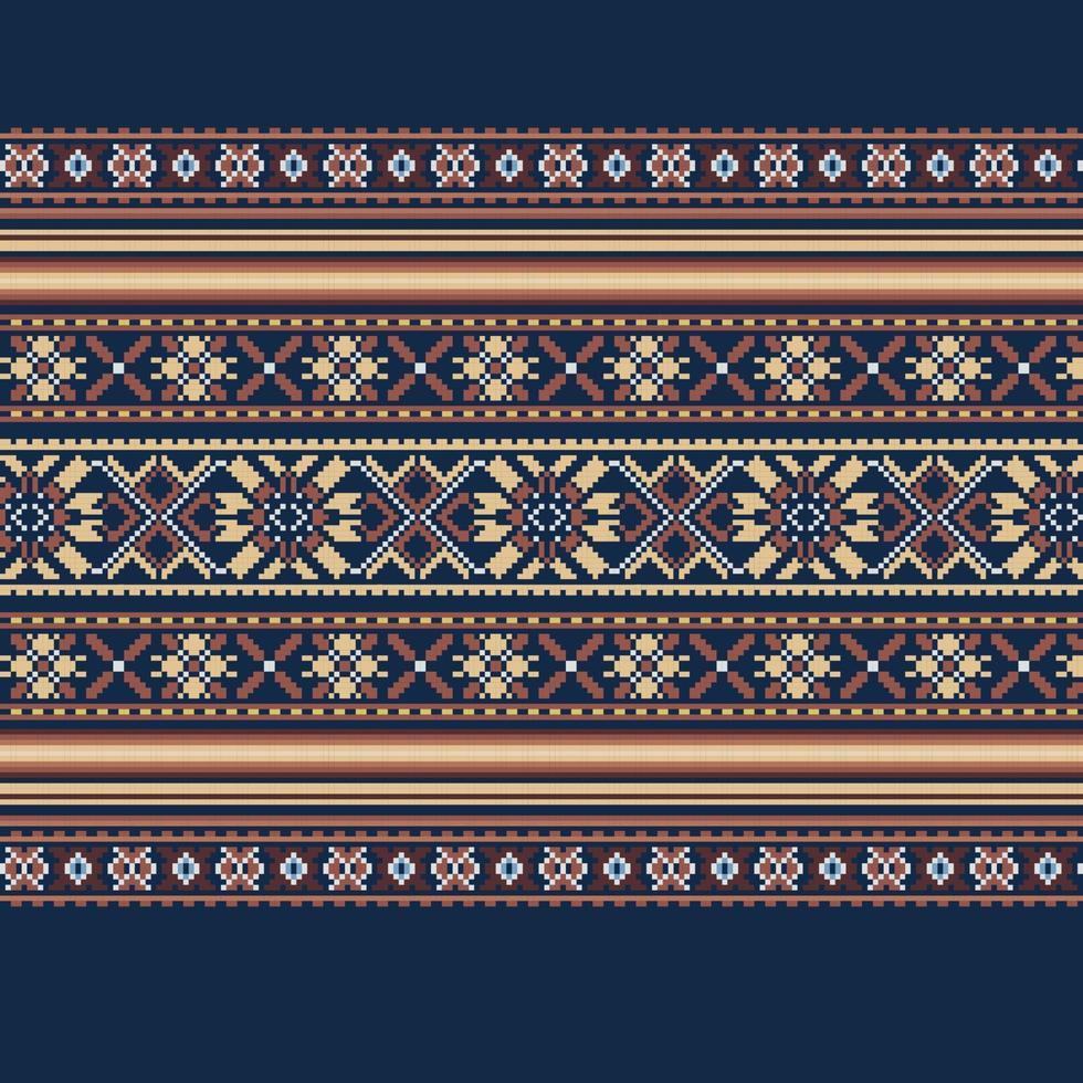 etnisch sier- achtergrond in blauw en bruin kleuren vector
