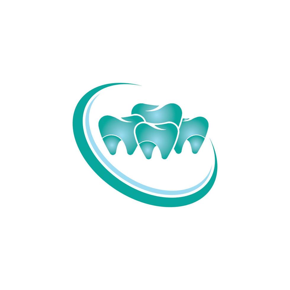 tandheelkundige logo sjabloon vectorillustratie vector
