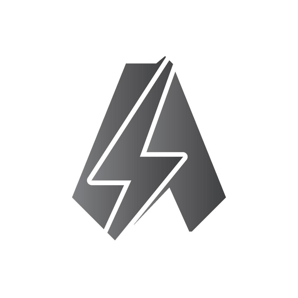 een brief bliksem logo vector