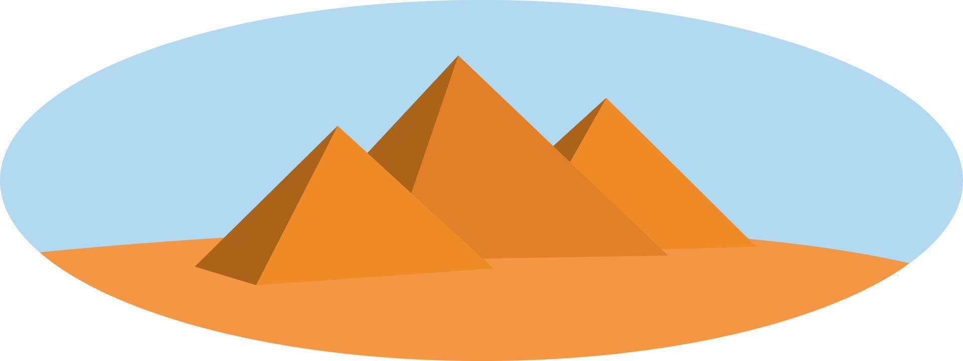 piramide van cheops, illustratie, vector Aan wit achtergrond.