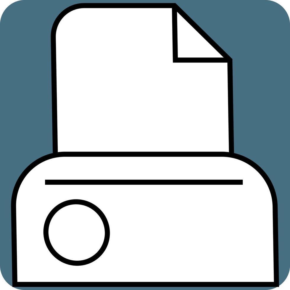 papier printer, illustratie, vector, Aan een wit achtergrond. vector