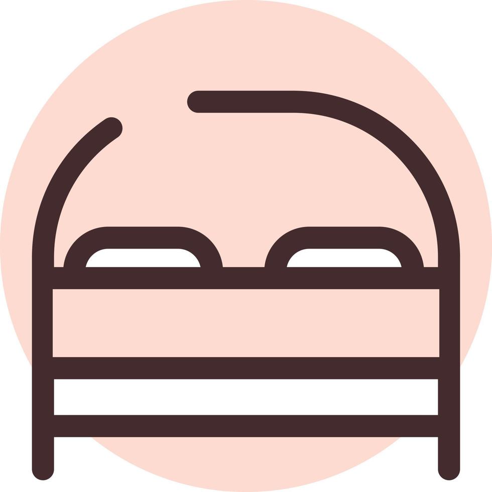 slaapkamer bed, illustratie, vector, Aan een wit achtergrond. vector