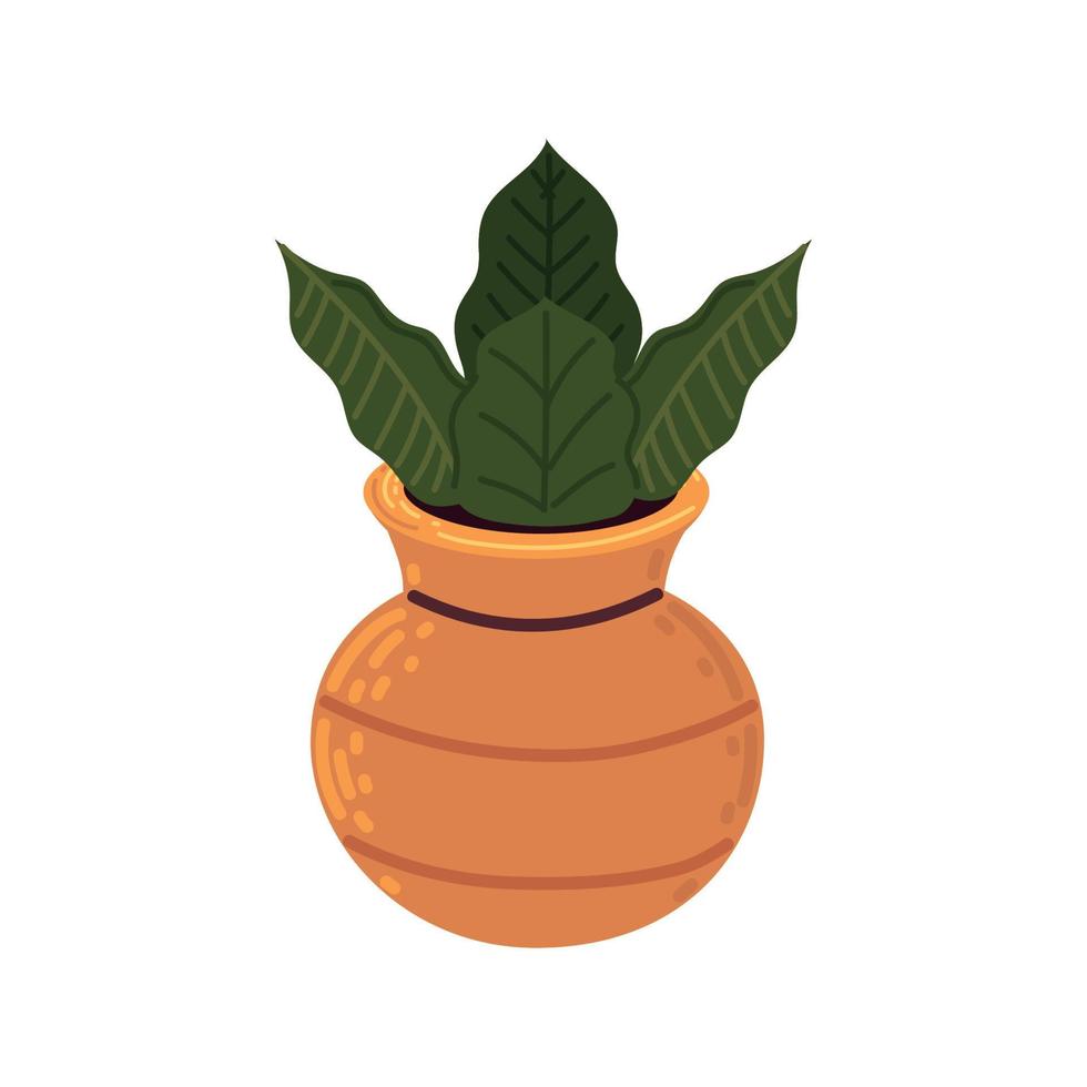 plant in aarden pot vector